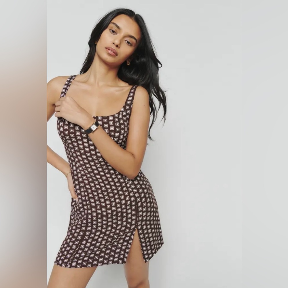 Reformation Noha Geo Print Minidress
